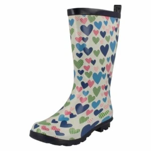 Girl Spot On Heart Detailed Water Boots X1R206 - Picture 1 of 10