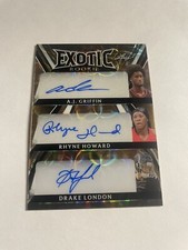2023 Leaf Exotic Triple Leopard Auto A.J. Griffin Rhyne Howard Drake London 1/1
