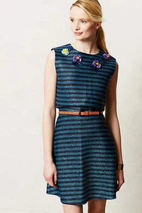 Anthropologie Raffia Dress Striped size M. RARE $ 478.00 - Picture 1 of 3