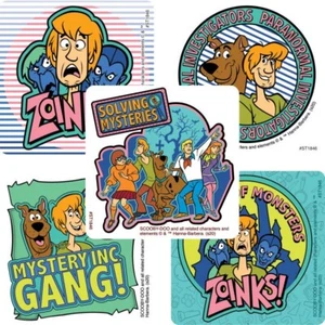 Pegatinas Scooby Doo x 5 - suministros de fiesta, recompensa, regalos favoritos, monedas de cumpleaños - Imagen 1 de 5