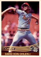 1984 DONRUSS DAVE VON OHLEN ST. LOUIS CARDINALS #205