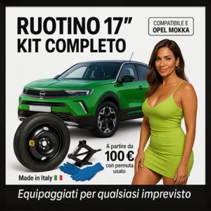 Ruotino di Scorta 17" per Opel Mokka 4fori 2021-2025 cric guanti 125/80r17 - Imagen 1 de 9