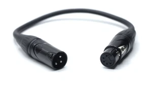 Cable de conexión DMX macho a hembra de 5 pines XLR de 3 pines de 1 pie - Imagen 1 de 1