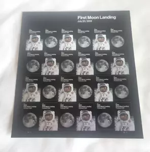 Francobollo USPS primo sbarco sulla luna 50° anniversario 24 francobolli per sempre #5399-5400 - Foto 1 di 3