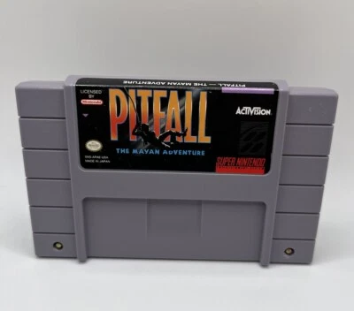 SNES Super Nintendo Pitfall The Mayan Adventure Authentic Tested & Working 1994 - Image 1 of 3