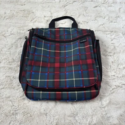 L.L. Bolsa de aseo colgante de viaje a cuadros multicolor Bean Foto 1 de 4