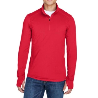 Marmot Half Zip Pullover Mens LARGE Red Harrier Performance Stretch Co. Logo NEW Foto 1 de 4