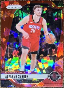 2024-25 Panini Prizm Alperen Sengun Red Cracked Ice #201 Houston Rockets - Picture 1 of 2