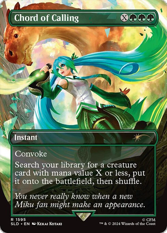 MTG Chord of Calling Hatsune Miku Secret Lair Borderless  - Secret Lair #1595 - Image 1 of 1