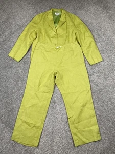 Vintage Talbots Pant Suit Set Womens 14 16 Large Green Irish Linen Lagenlook - Picture 1 of 16