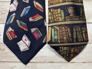2- Alynn Mens Tie Books, Library, Teacher.   JJ - Picture 1 of 6