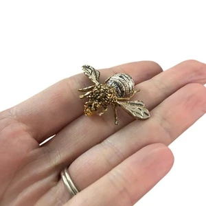 Vintage Hummel Brosche Anstecknadel - goldfarben - gestempelt MEX 925 - gut gebraucht - Bild 1 von 7