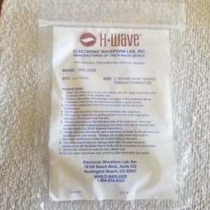 H-WAVE HW-2000 Pads, 8 - 2" rund 0,080" mit Buchse, 2 Packungen (4 Paar) Neu - Bild 1 von 4