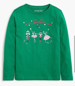 Top natalizio nuovo con etichette J.Crew Crewcuts schiaccianoci balletto bambina taglia XS/4-5 - Foto 1 di 3
