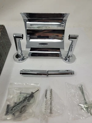 Soporte de papel higiénico Brizo 695075-PC Odin montado en la pared barra de resorte - cromo Foto 1 de 4