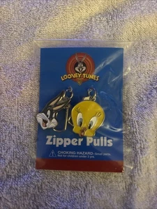 2er Set Looney Tunes Tweety&Bugs Bunny verspielt Reißverschluss Ziehen Schlüsselanhänger Taz Vintage - Bild 1 von 2