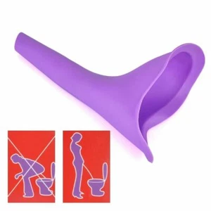 Orinatoio Portatile Silicone Riutilizzabile Donna Donna Viaggio Campeggio *Rosa o Viola - Foto 1 di 5