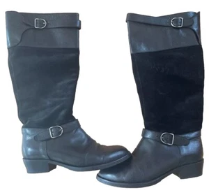 Schwarze Lederstiefel Damen Marc Cain Größe 39, Leder/Kalbvelour - Bild 1 von 8