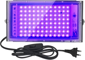 100W UV Black Light, Black Lights for Glow Party, Ultra Thin Black Lights Flood - Picture 1 of 12