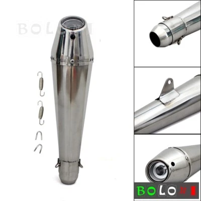 38-51mm Exhaust Muffler Pipe For Racing Bike Suzuki GSXR Honda CBR Yamaha YZF - Image 1 of 4