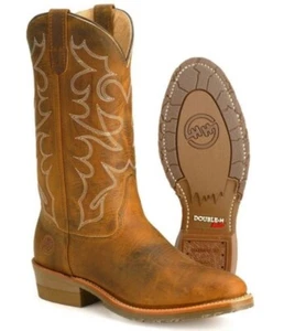Double-H Mens Dylan I.C.E. Western Work Boots Oak Round Toe #DH1552 ~MANY SIZES! - Picture 1 of 9