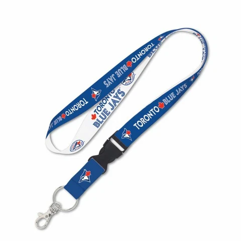 TORONTO BLUE JAYS KEY CHAIN LANYARD WITH DETACH BUCKLE 1" WIDE 22" LONG MLB Cover