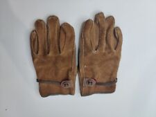 Vintage Wells Lamont Brown Leather Gloves Medium Made In USA - Read