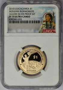 2015-S Sacagawea Mohawk Ironworkers Silver Proof Set - NGC PF 70 Ultra Cameo - Picture 1 of 2