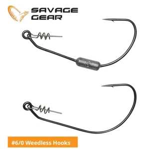 Ganchos sin malezas Savage Gear perca lucio lucio lucioperca lucioperca wrasse barco de mar señuelo pesca - Imagen 1 de 8