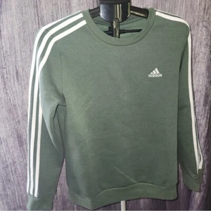 Adidas Mujer Essentials 3 Rayas Polar Sudadera Verde Nunca Usada Talla Mediana - Imagen 1 de 9