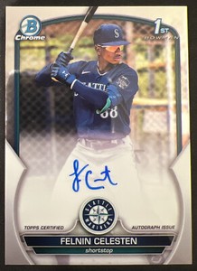 2023 Bowman Chrome Felnin Celesten 1st Baseball Card CPA-FC Auto Autograph