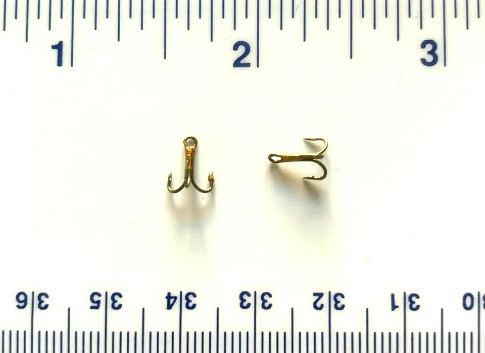GERRY'S TACKLE 50 GT Top Quality 3X Strength Bronze Treble Fish Hooks Size 20
