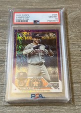 2023 Topps Yainer Diaz RC Purple Foil /799 SP PSA 10 GEM MINT - Astros POP 1!