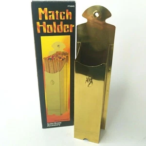 "Soporte de pared de latón macizo para chimenea fósforo de 13"" de alto adorno de llama nuevo en stock" - Imagen 1 de 6