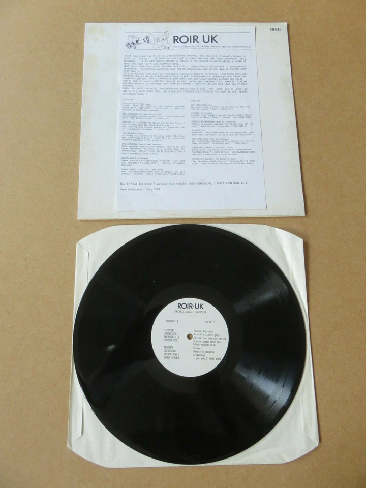 V/A ROIR NUMBERED UK PROMO LP SUICIDE TELEVISION RAINCOATS U.K. SUBS SKATALITES - Image 1 of 4