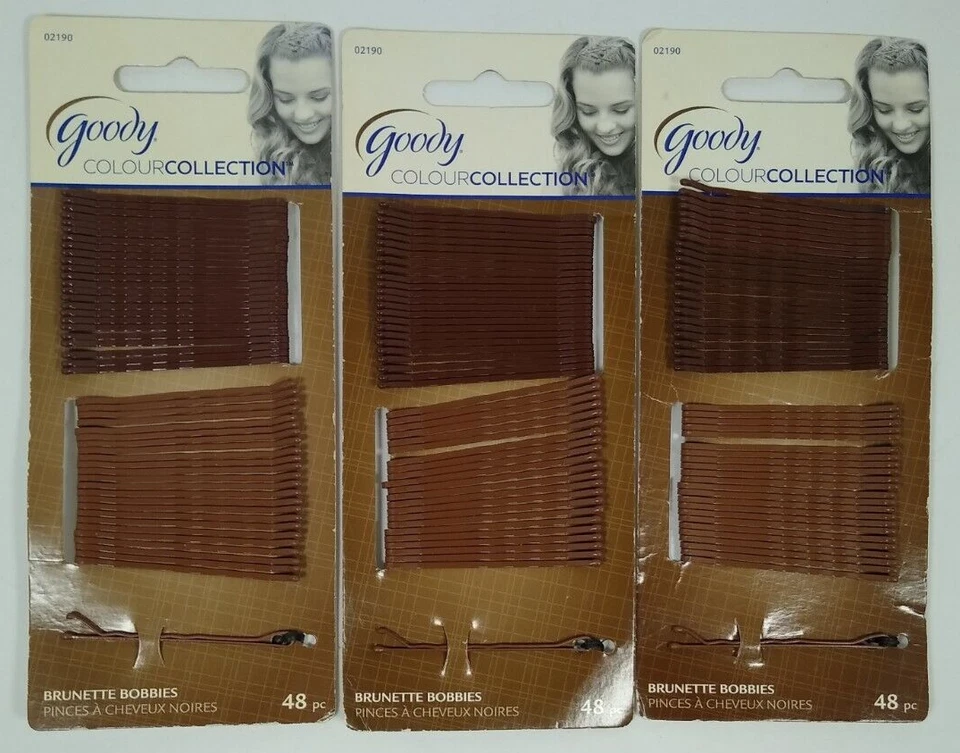 Goody Colour Collection Bobby Pins Brunette 152 Packs 48 Each 7296 Total