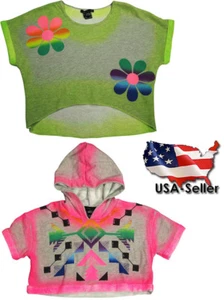 Flowers by Zoe Girls Fashion Short Sleeve Pullover Sweatshirt Top - Picture 1 of 5