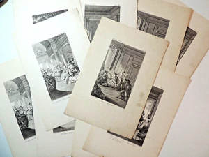 1785. Suite de 10 planches gravées de Malapeau. Le mariage de Figaro - Picture 1 of 7