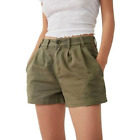 Free People Billie Chino Shorts in Green NWOT Size 12