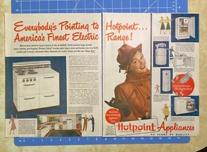 Vintage Print Ad Hotpoint Appliances 40s Kitchen Wringer 2 pg 13.5" x 10.5" each - Picture 1 of 2