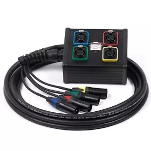 4 Modo Fase & Studio Parete Montabile Scatola Neutrik XLR Multicore Serpente - Picture 1 of 2