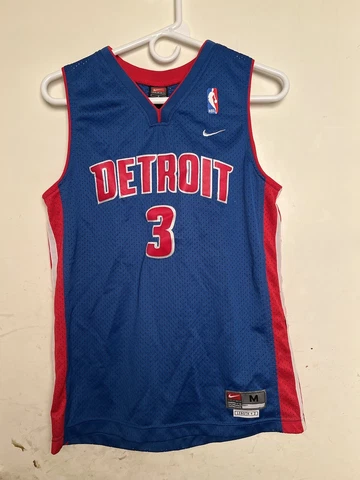 Nike Vintage Ben Wallace Jersey Kids Medium Pistons Blue Cover