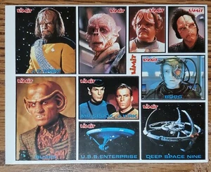 Ultra Rare 1994 German Limit Magazine Star Trek Sticker Sheet Unpeeled - Picture 1 of 1