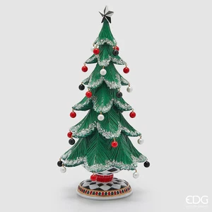 EDG Enzo De Gasperi Pino  Poly di Natale con perle  H 46 Cm D. 22 Cm Green - Imagen 1 de 4