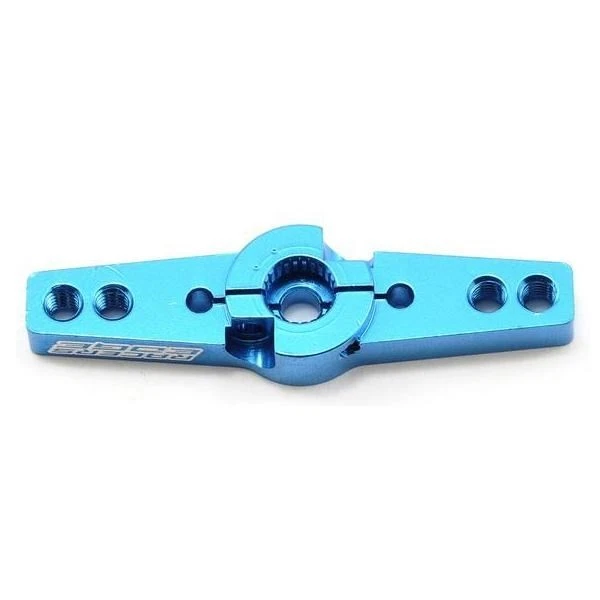 Racers Edge Aluminum Pro Adjustable Double Arm Blue Hitec Servo Horn - RCE10385B - Image 1 of 1