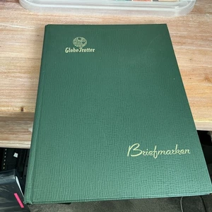 Green 8 Page Stamp Stockbook in mixed condition - Picture 1 of 10