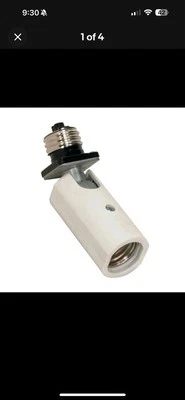 Satco SF77-606 - Swivel Adapter One Light Socket Base Fixture - Image 1 of 4