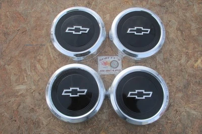 1973-95 CHEVY S-10, 1/2 TON PICKUP TRUCK, VAN, SQUAREBODY DOG DISH HUBCAPS SET~4 - Image 1 of 4