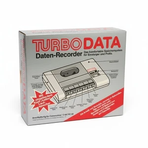 TURBO CORDER - DATA RECORDER mit Anleitung + OVP - für C64 & C128 NEU - Bild 1 von 6