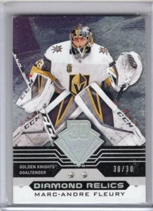 MARC-ANDRE FLEURY 2019 UD 30th ANNIVERSARY DIAMOND RELIC "GOLDEN KNIGHTS" 30/30 - Picture 1 of 2